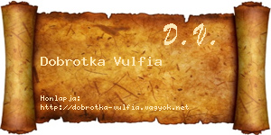 Dobrotka Vulfia névjegykártya